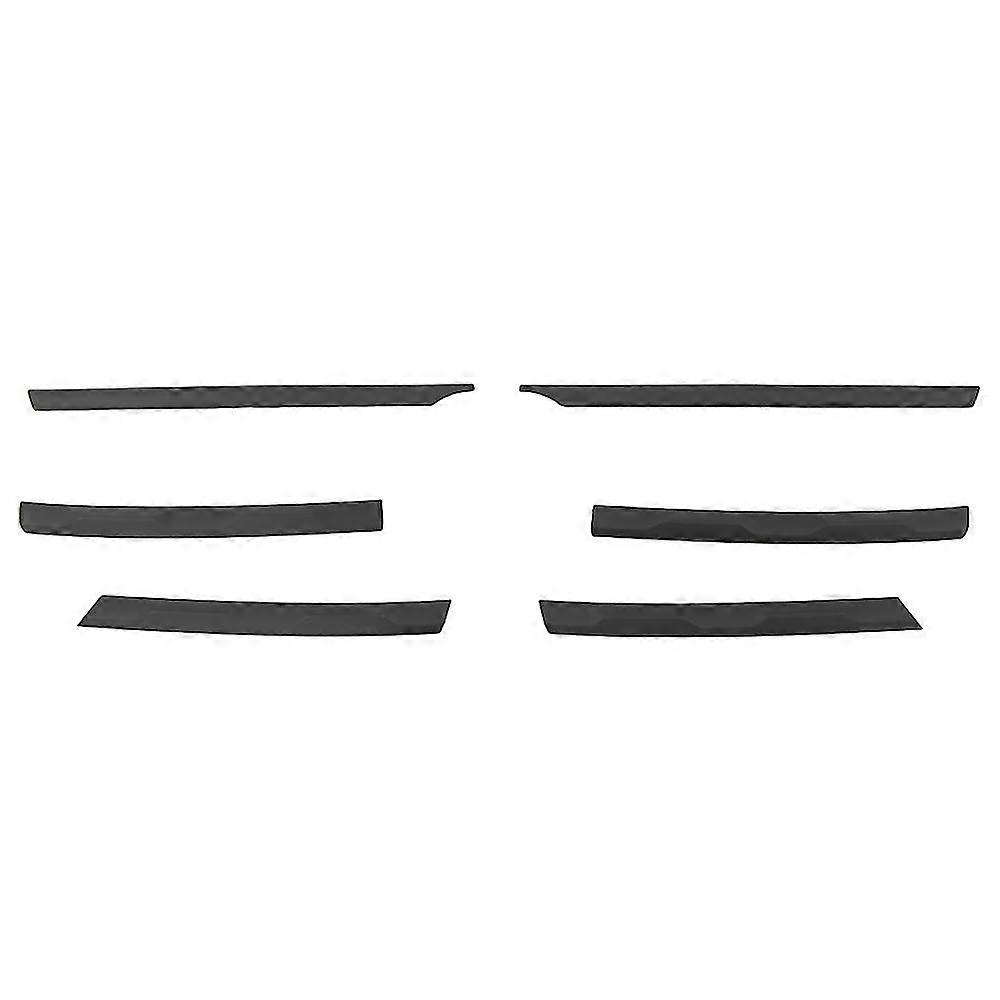 For Mk2 2016-2021 Matte Black Front Bumper Mesh Center Grille Grill Moulding Strips Cover Trim