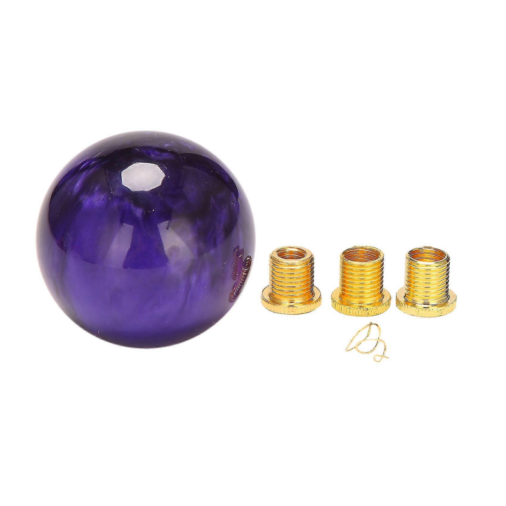 Marble Style Round Ball Shift Knob Acrylic Shifter Knobs Stick Shift Knobs With 3 Adapter For Manual