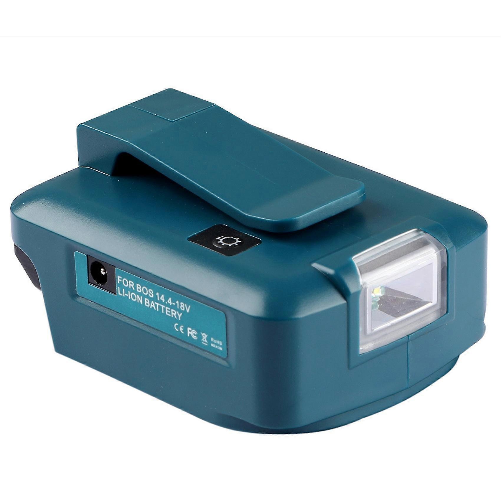 14.4v/18v Lithium Battery Adapter With Led Spotlight Usb Converter For Batteries