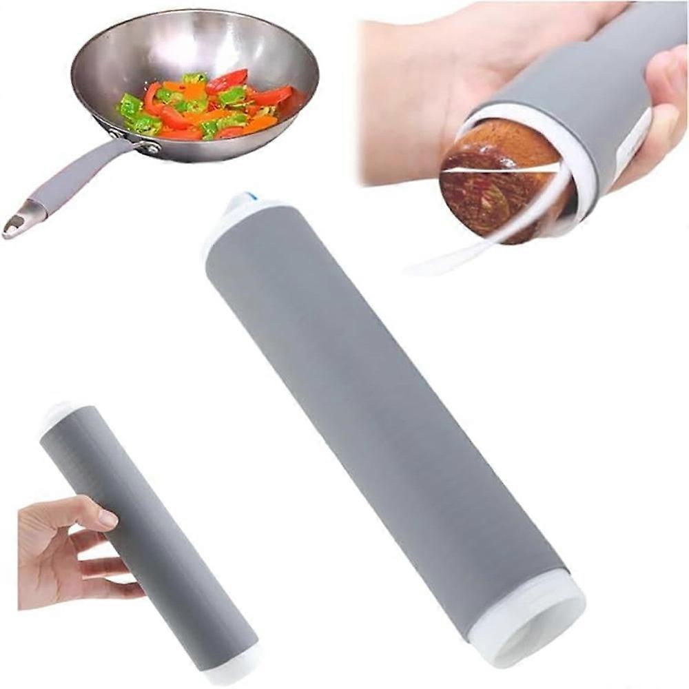 Couvercle d’isolation thermique de poignée de pot en silicone, support de poignée de poêle chaude, manchon de couverture de maniques poignée anti-brûlure