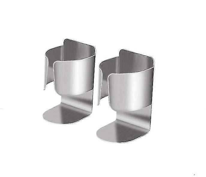 Toothbrush Holder For Electric Toothbrush Adhesive Wall Mounted2pcs-silver
