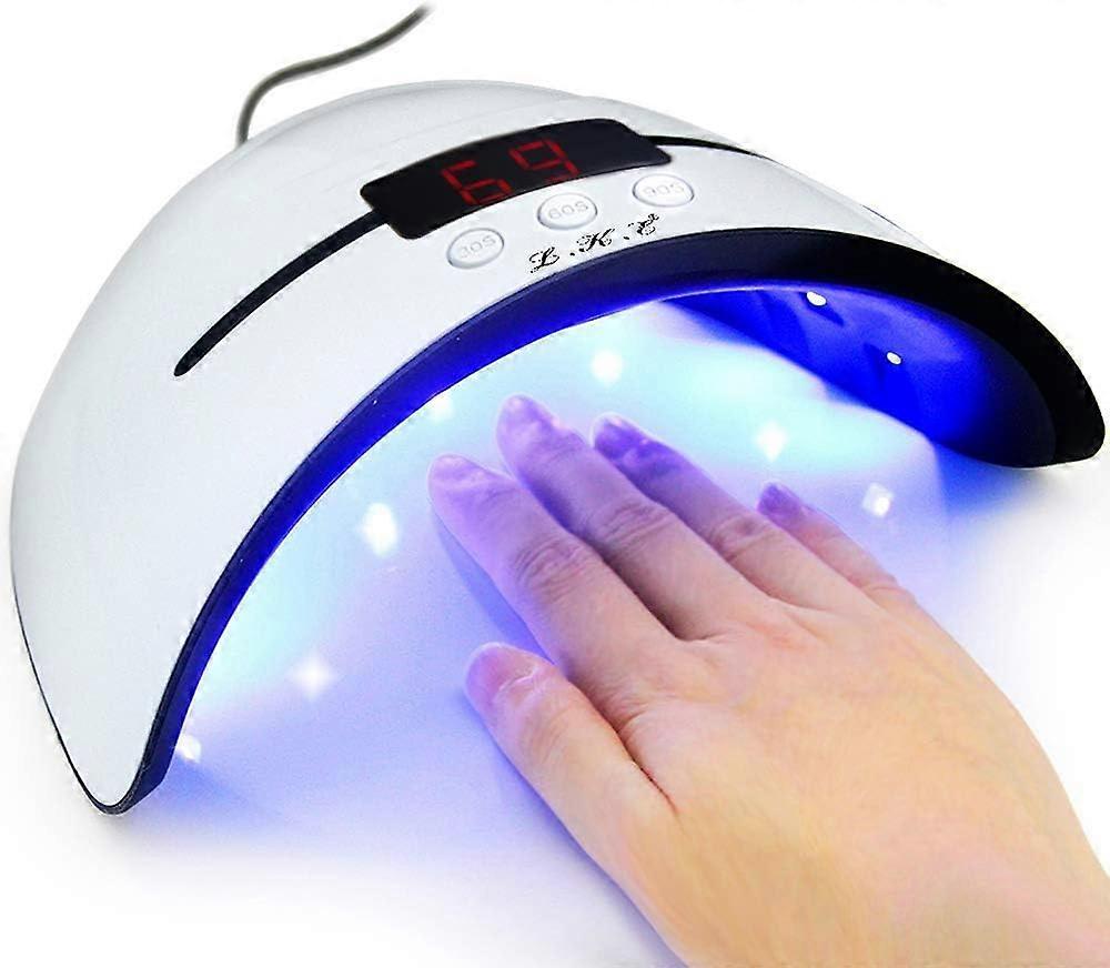 LED UV Nail Lamps for Gel Nail Polish Nail Dryer Curing Lamp with 3 Timers Auto Sensor LED Digital Display USB Plug Carry Convenient