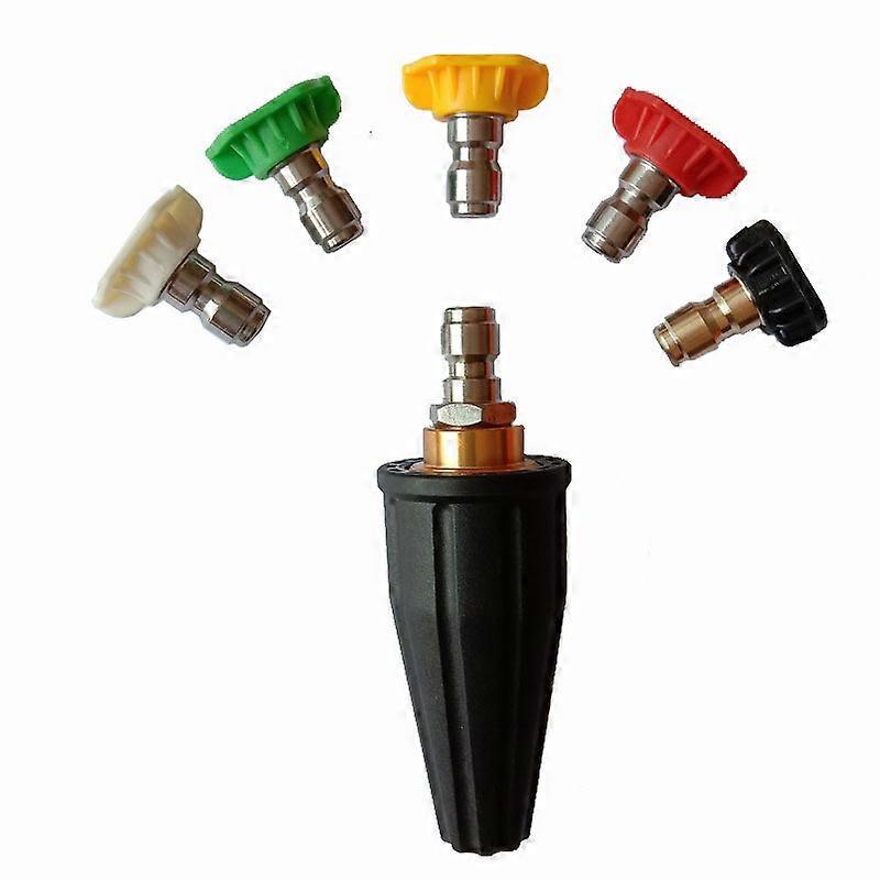 Turbo Nozzle for Pressure Washer, Rotating Turbo Nozzle, with 5 Spray Nozzle Tips
