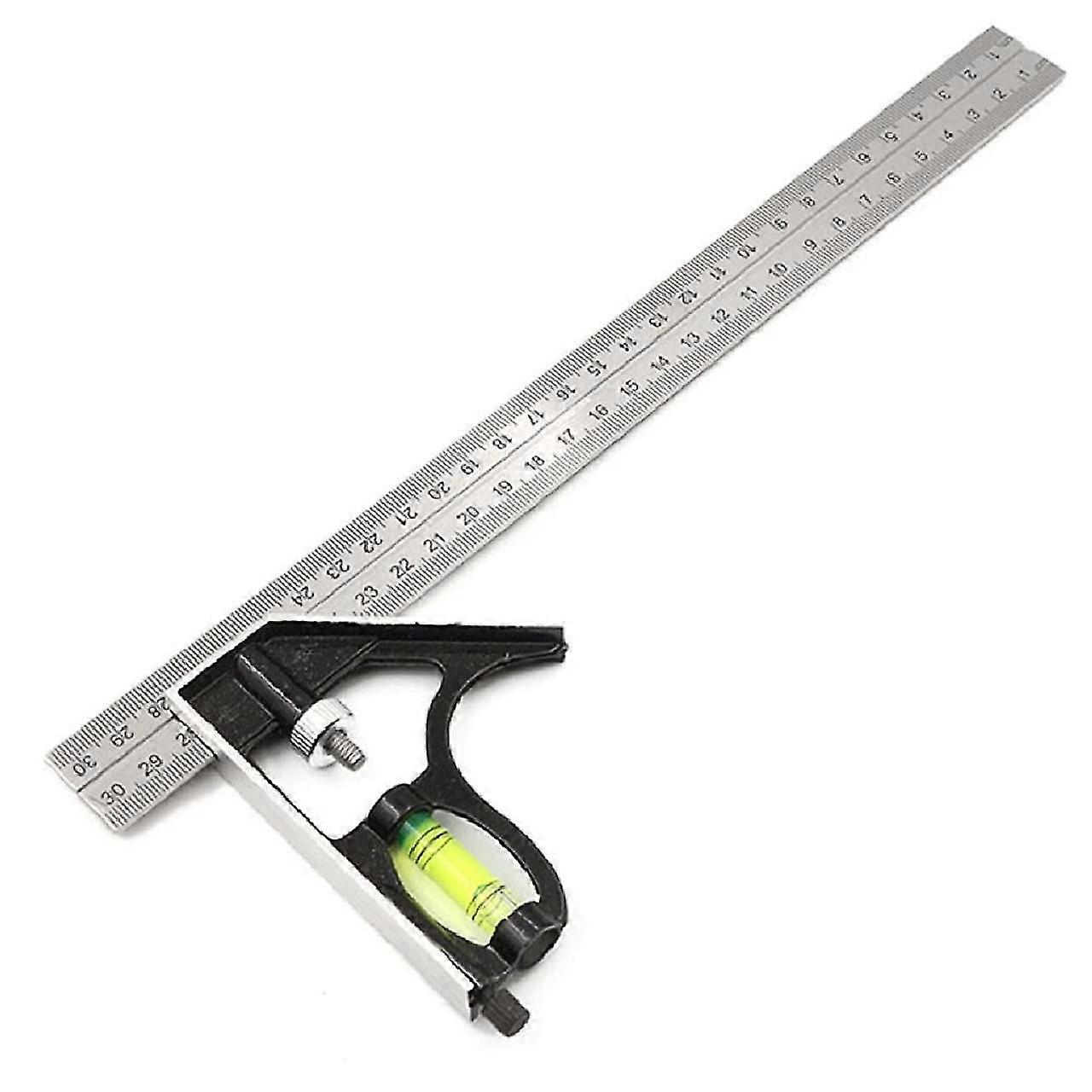 Combination Square Stainless Steel Angle Ruler With Scribing Tool&bubble Level For Carpenter
