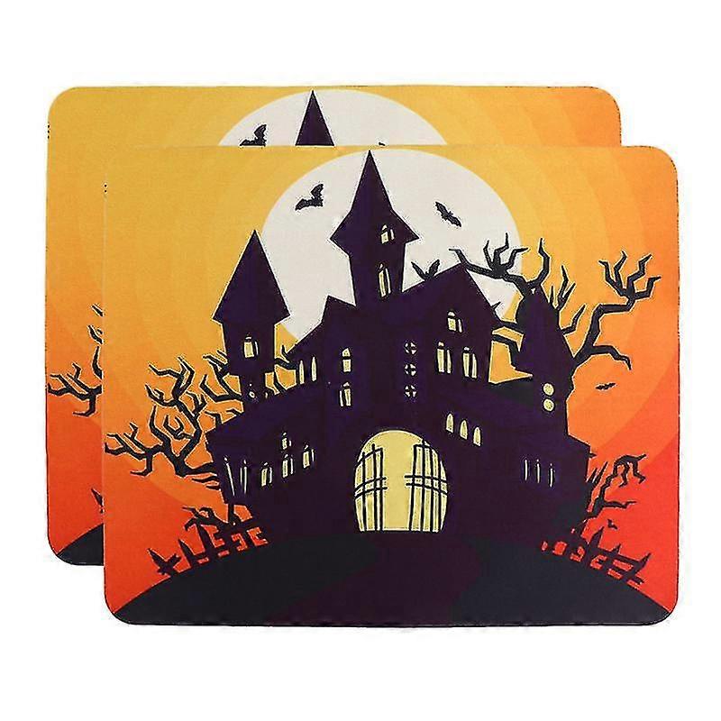 2pcs Halloween Mouse Mat For Halloween Decorations