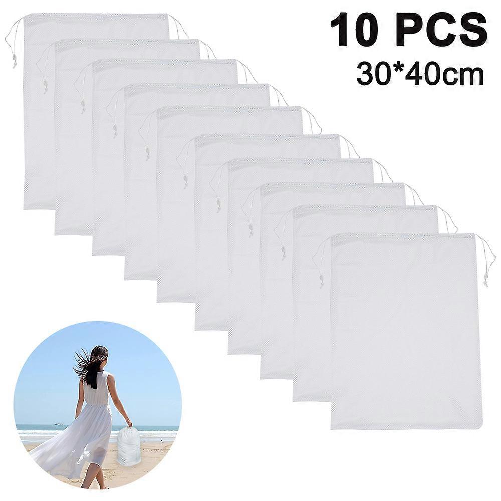 10 Pcs Non-Woven Color Shoe Bag With Drawstring Beam Mouth Design For Travel/Carrying