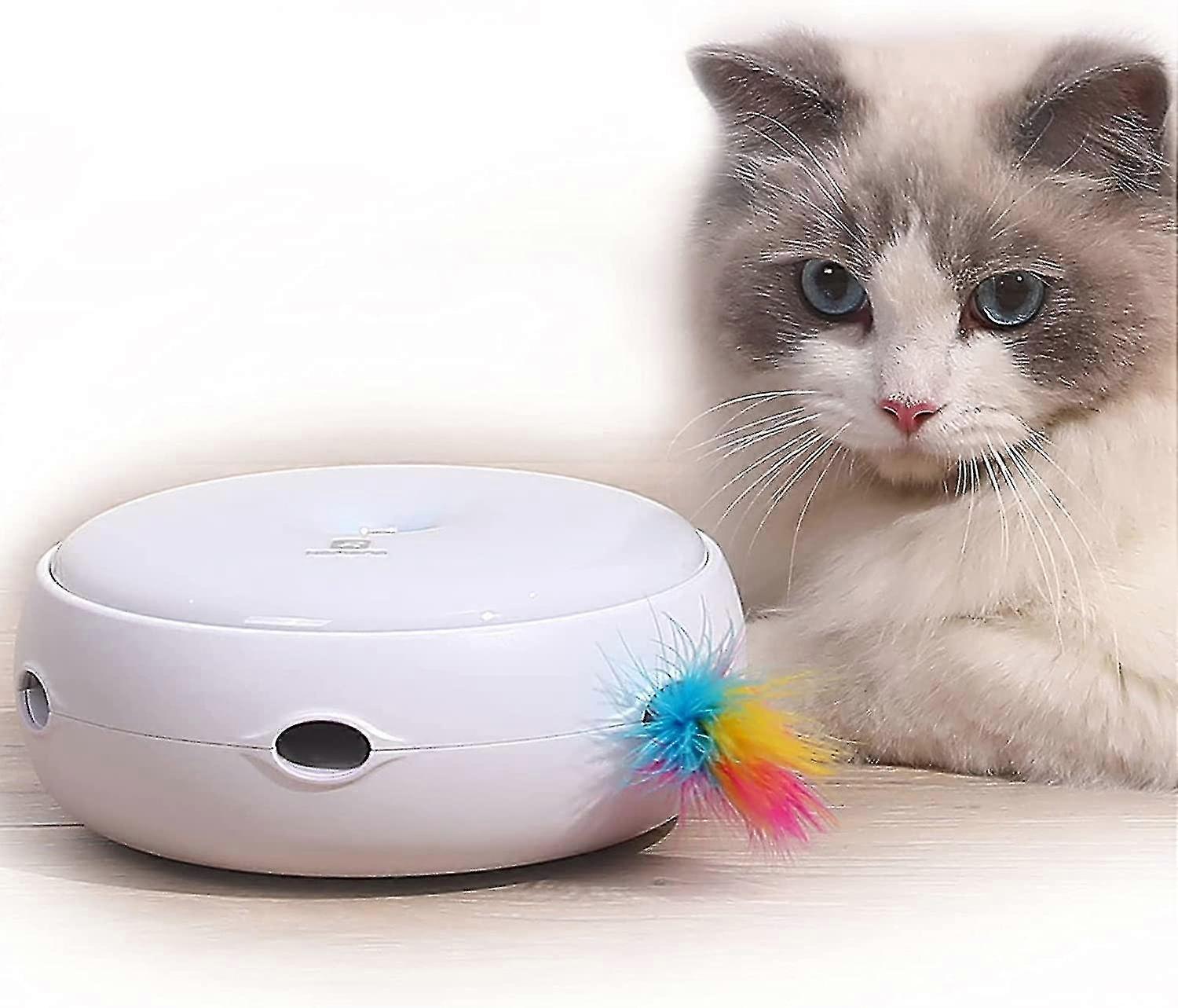 Electronic Auto Random Rotating Feather, Three Modes Plus Day & Night Sensor, Pet Entertainment Stimulate Cat Senses