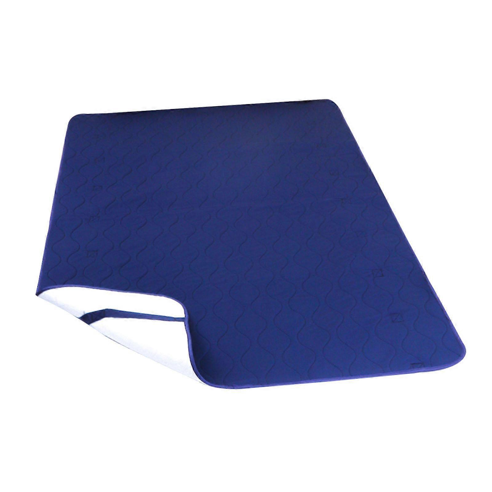 Elderly Sliding Cloth Positioning Lifting Hidden Handle Incontinence Bed Pad navy blue