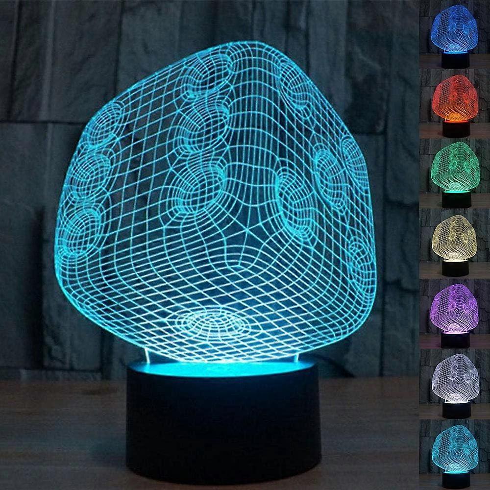 Abstractive 3D Chihuahua Dog Optical Illusion Night Light 7 Color Change Touch Switch USB Powered LED Acrylic Desk Lamp for Christmas Thanksgiving