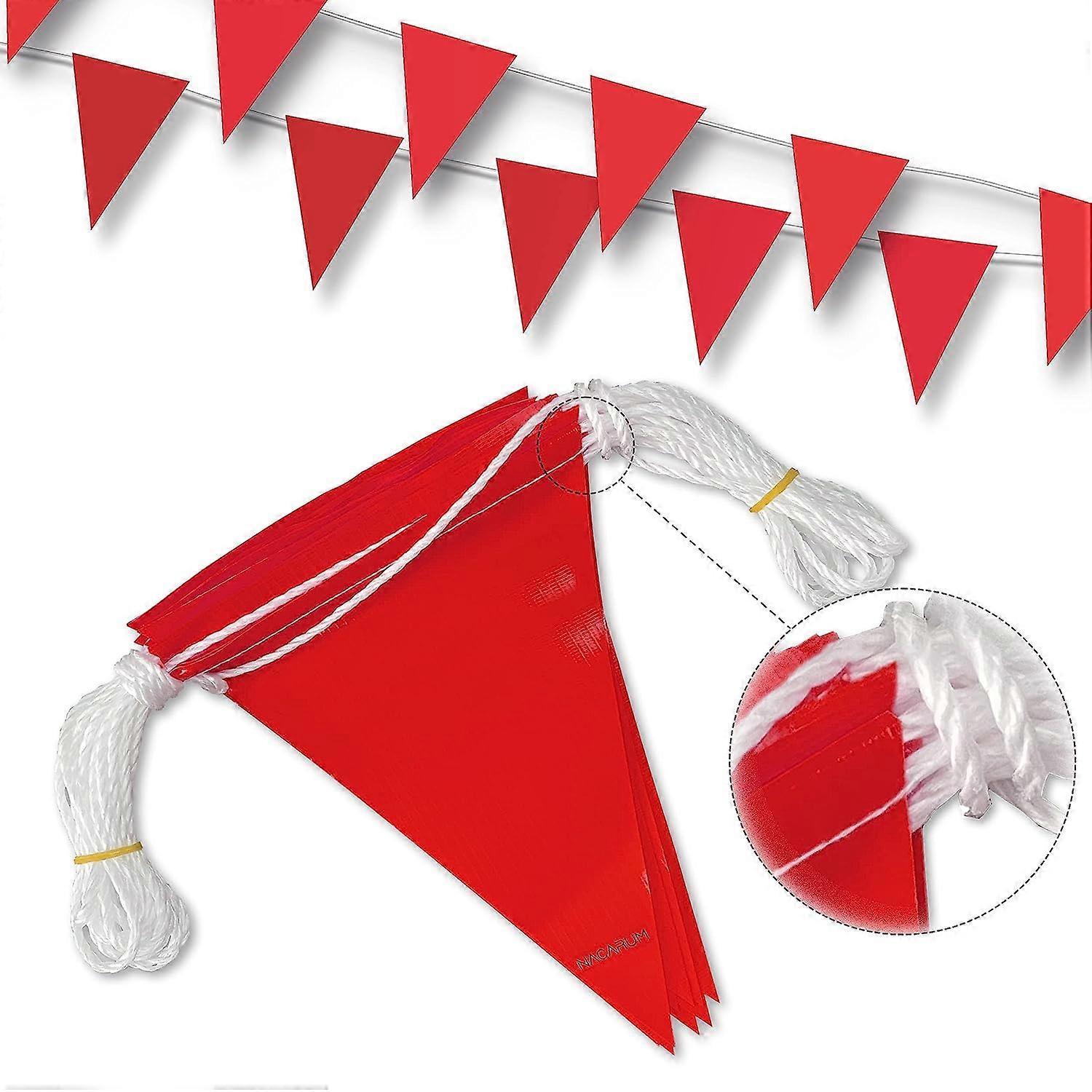 Fluorescent Orange Perimeter Marking Flags (102FT string) Warn of hazardous