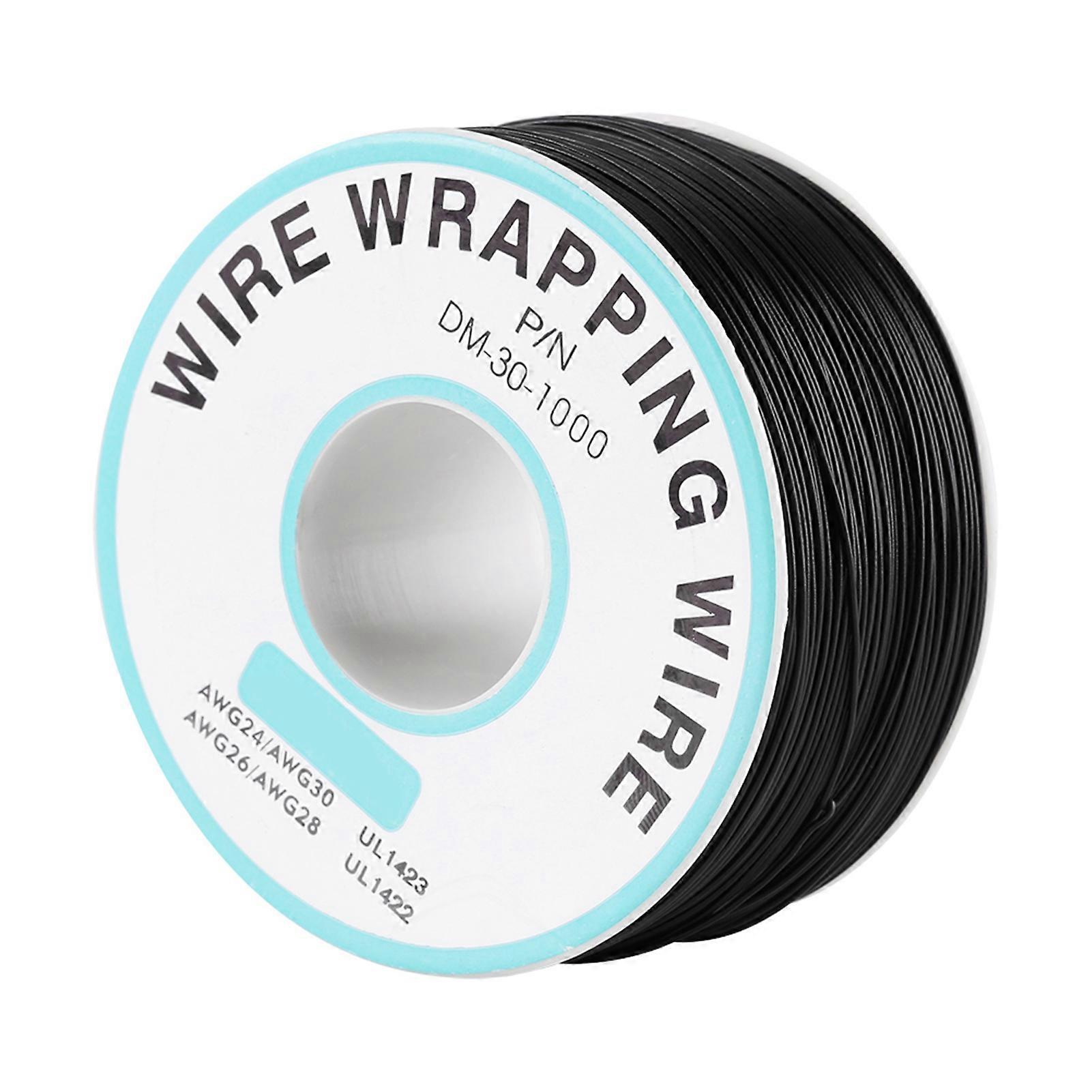 Wire Wrapping Single Wire Core Strand 30AWG Cable - 0.25mm, 250m - Black