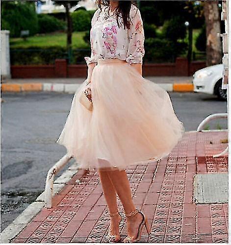 7-layers, Midi Tulle, Tutu Lace, Ball Gown Skirts