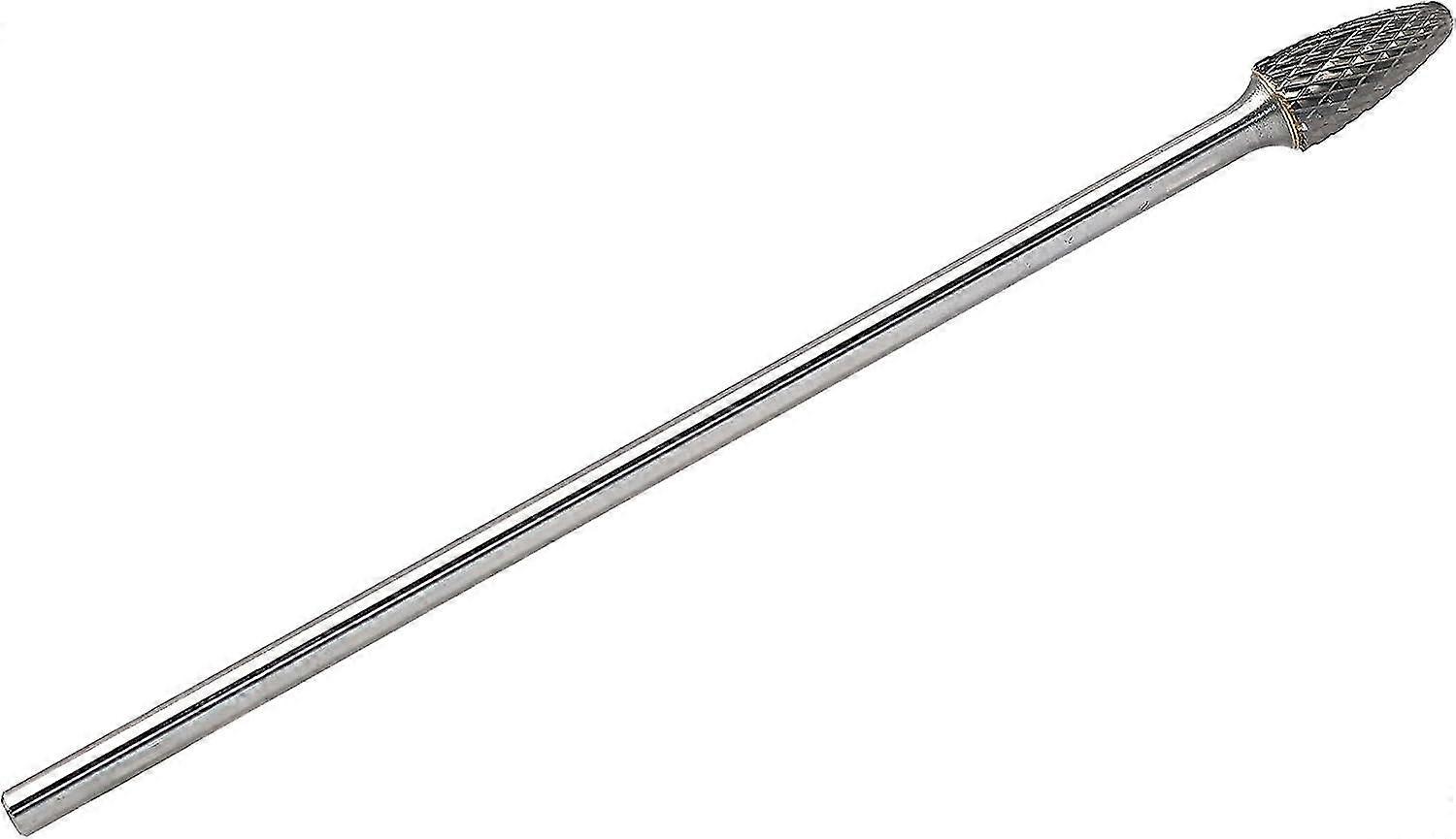 Tungsten Carbide Burr - Double Cut Carbide Burr File With Tree Shape Radius End (1/2" Cutter Dia X 1" Cutter Length)