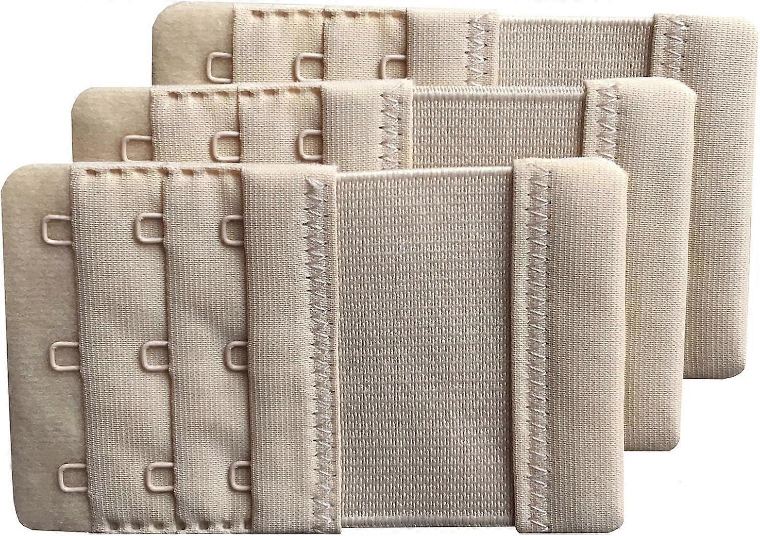 Women's Pack of 3 Soft Comfortable Extension 3 Hook Bra Extenders5.7 cm