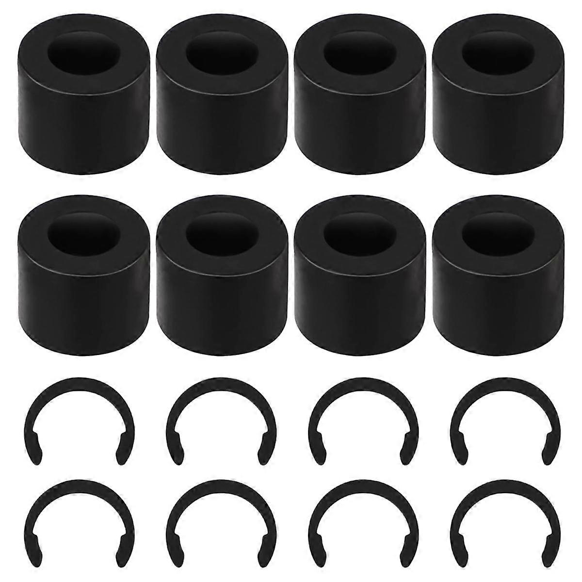 8Pcs Retaining Clip Rings for and 8Pcs Rubber Roller Replacement, Keep Rubber From Moving
