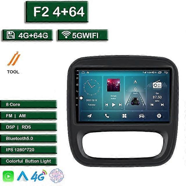 Android 13 For Renault Traffic 3 2014 - 2021 Opel Vivaro B 2014 - 2018 Audio Wireless Carplay Radio Car Intelligent System QLED