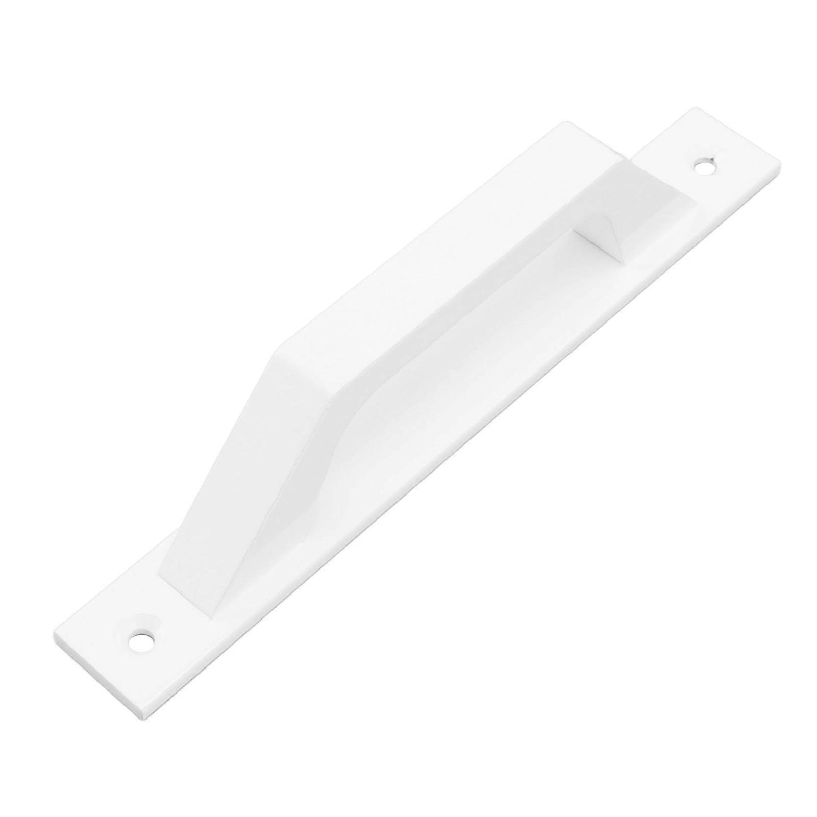 Sliding Door Handle Metal Electroplating Cabinet Barn Door Pull Handle with Mounting Screws White