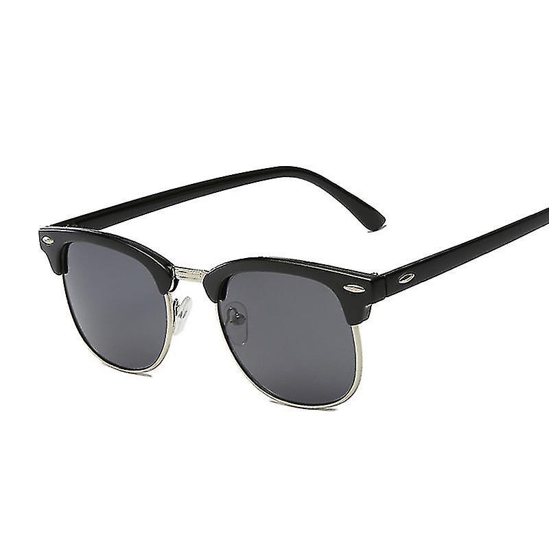 Semi-Rimless Vintage Sunglasses Men Classic Polarized Square Sun Glasses Male Fashion Retro Mirror Driver Oculos De Sol