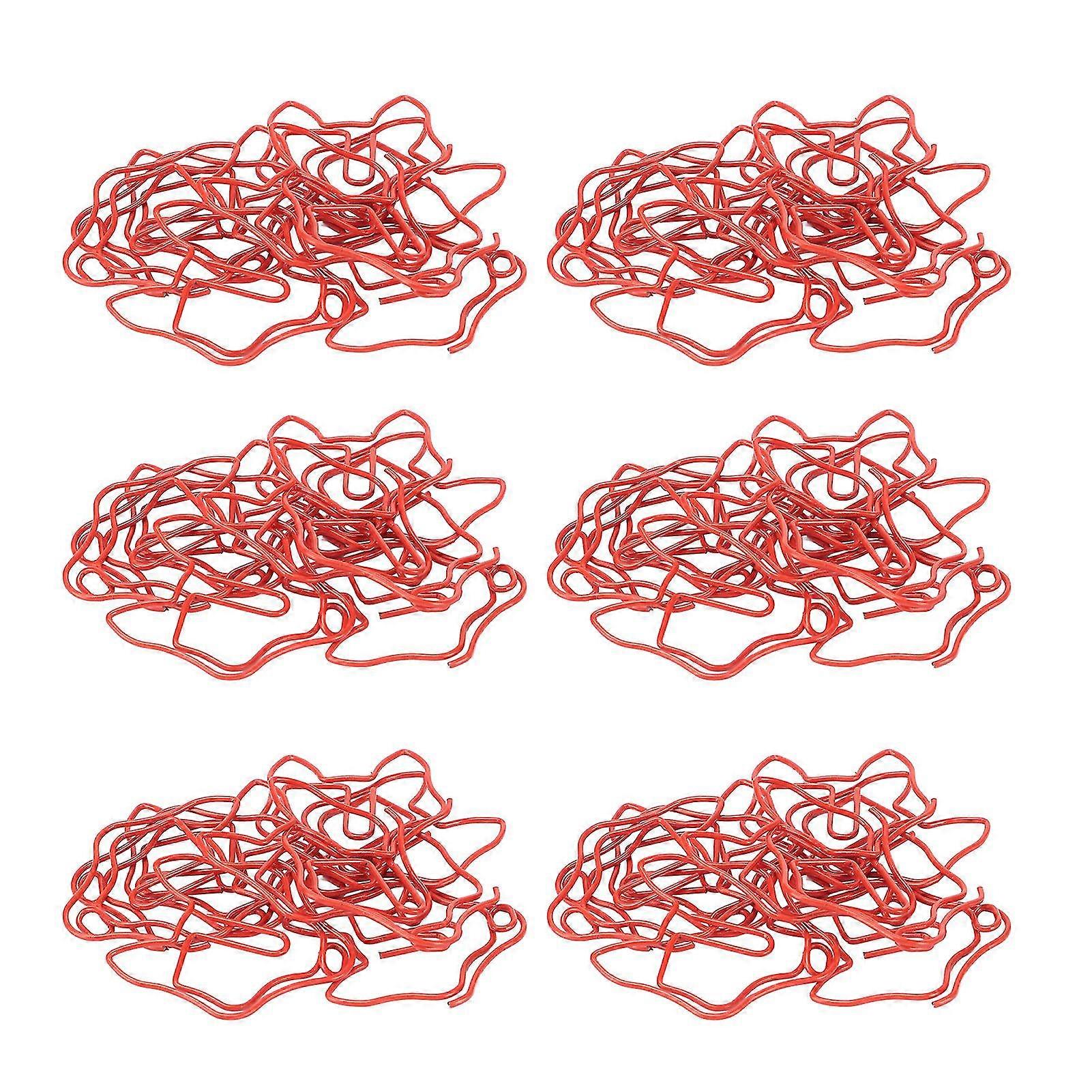 Unique Shape Metal Paper Clips - 100Pcs Lightweight Portable Office Clips with Electroplating Process