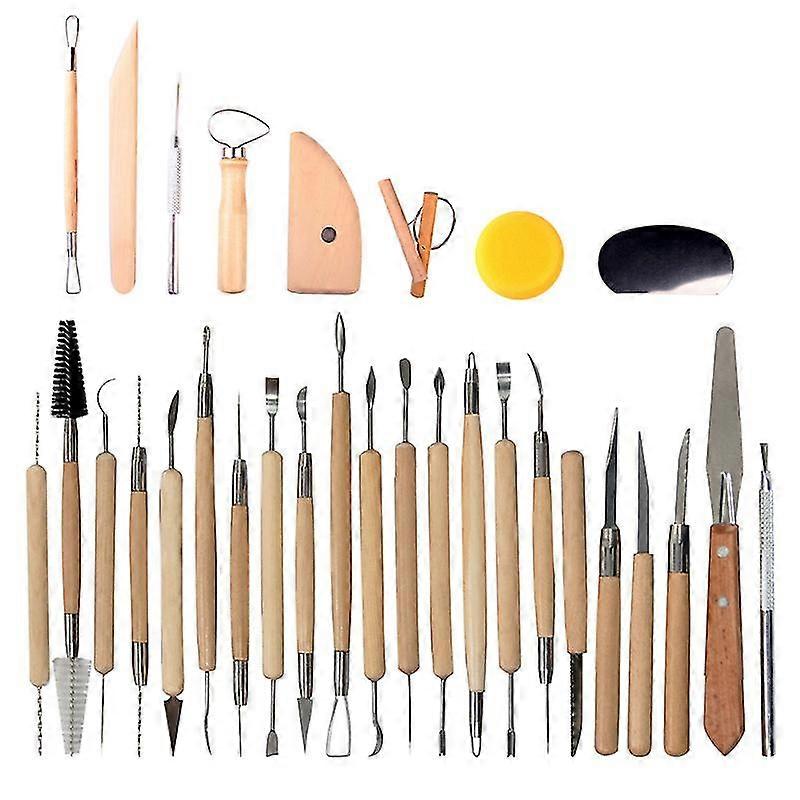 Pottery Tool Clay Sculpting Tools Chisel For Potterceramic Artist Kit 30 Pcs