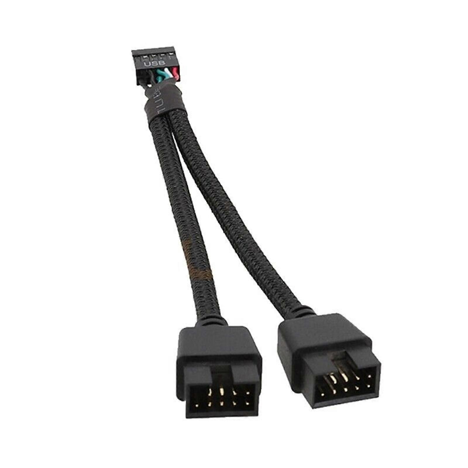 Motherboard USB 2.0 9 Pin Header 1 bis 2 Erweiterung Hub Splitter Adapter konvertieren Js