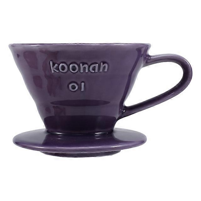 For KOONAN 1 Pcs Ceramic Hand Brew Coffee Filter Cup Household Coffee Appliance Pour Over Coffee Stand Fantasy Purple A