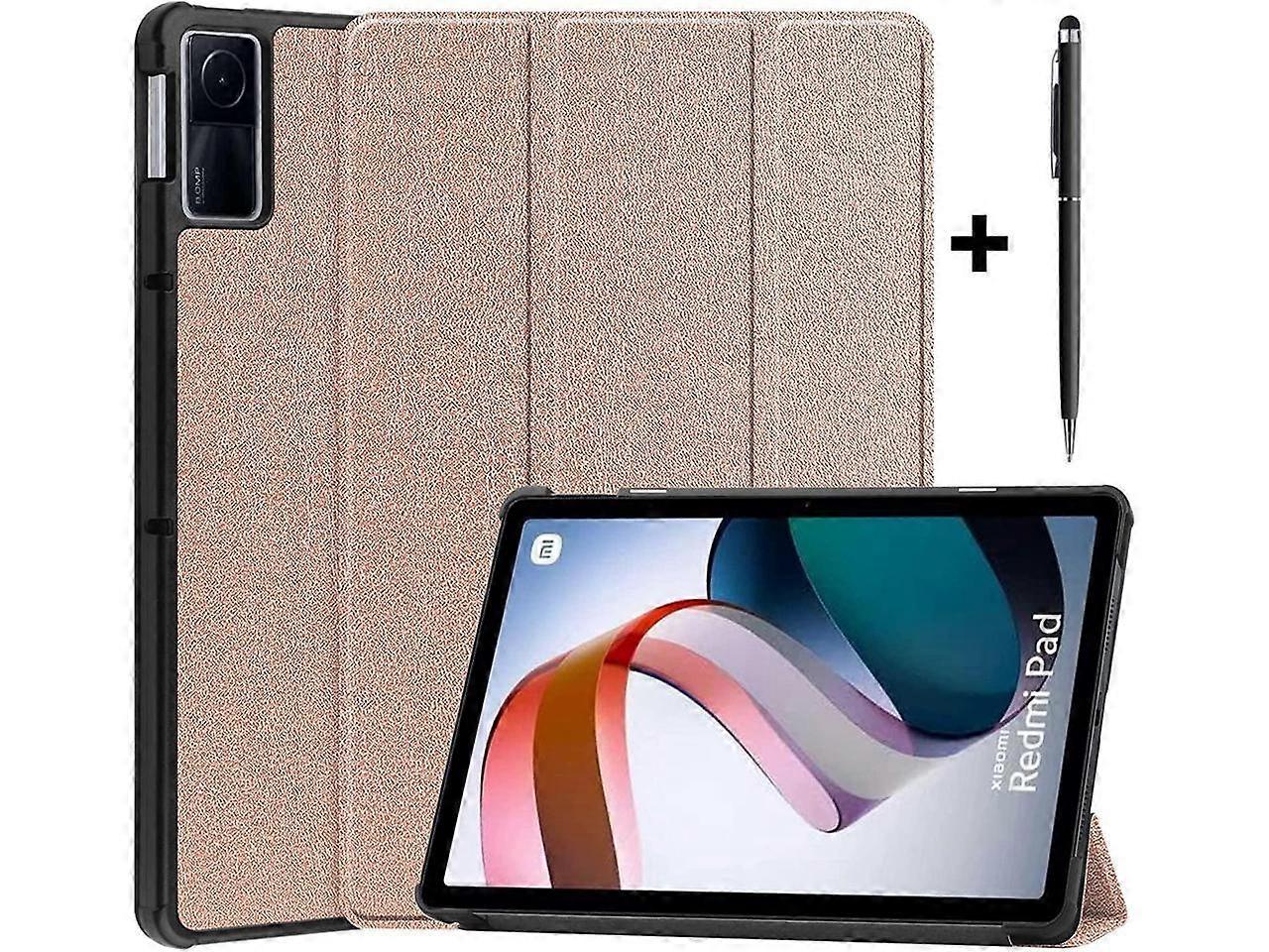 Case for Xiaomi Redmi Pad 10.61 inch 2022, Tri fold Slim Auto Wake Lightweight Hard Shell Smart Protective Stand Cover with Universal Stylus Pen