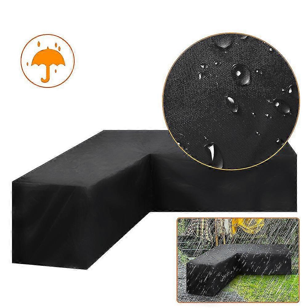 Capa de sofá de canto à prova d'água para conjunto de móveis de jardim, capa para móveis secionais para áreas externas