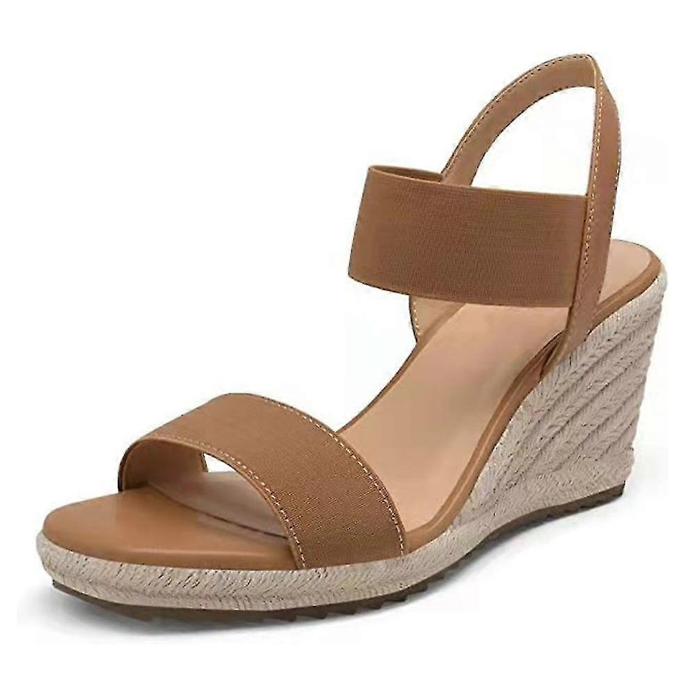 Open Teen Jute Touw Sleeha sandalen voor vrouwen, Platform Zomer