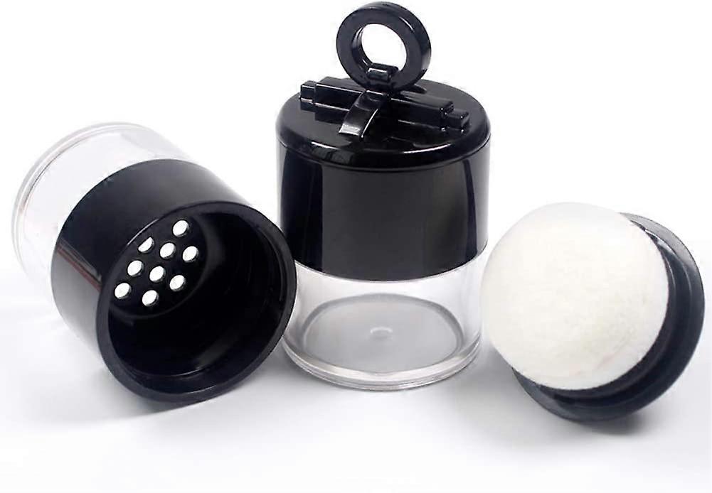 2 Pack 10g Refillable Bulk Compact Case with Puff Cap and Sieve DIY Cosmetic Foundation Compact Case