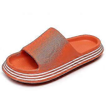 Orange 36-37 Kudde Slides Tofflor Hem Mjuka Tjocka Solade Sandaler Anti Slip Snabbtorkande Duschskor Lc339