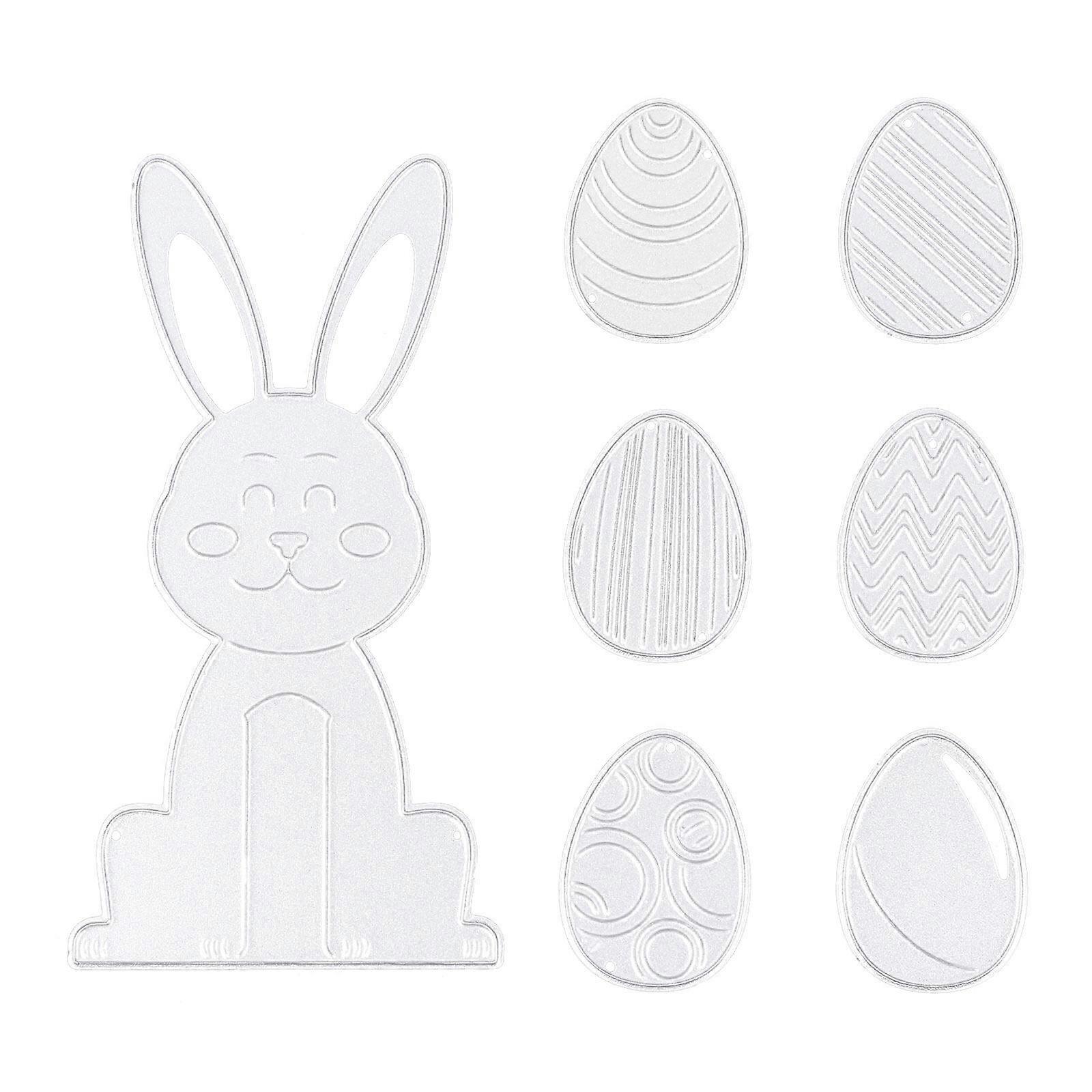1 Set/7pcs Interesting Easter Embossing Molds Easter DIY Cutting Molds