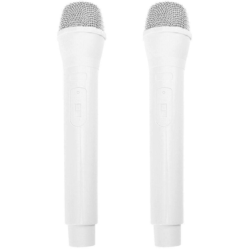 2 pcs Artificial Microphone Props False Handheld Microphone Prop Pretend Play Microphone