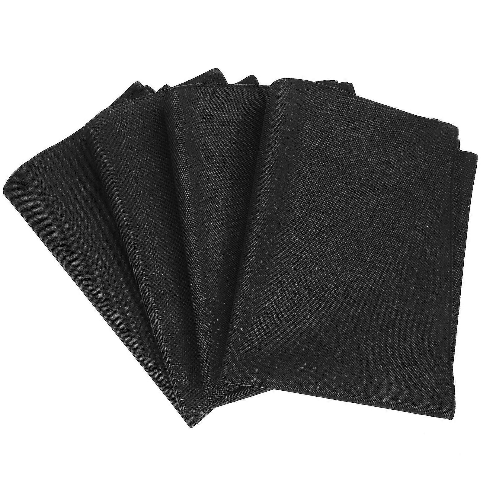 4pcs Linen Placemats Washable Farmhouse Dining Table Mats Double Layer Placemats