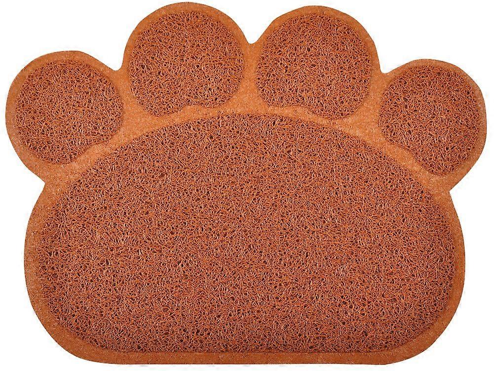 Paw-Shaped Cat Litter Tray Mat,40x31 cm