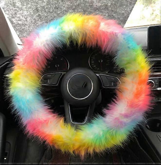 3pcs ensemble Hiver Chaud Fourrure Volant Housse