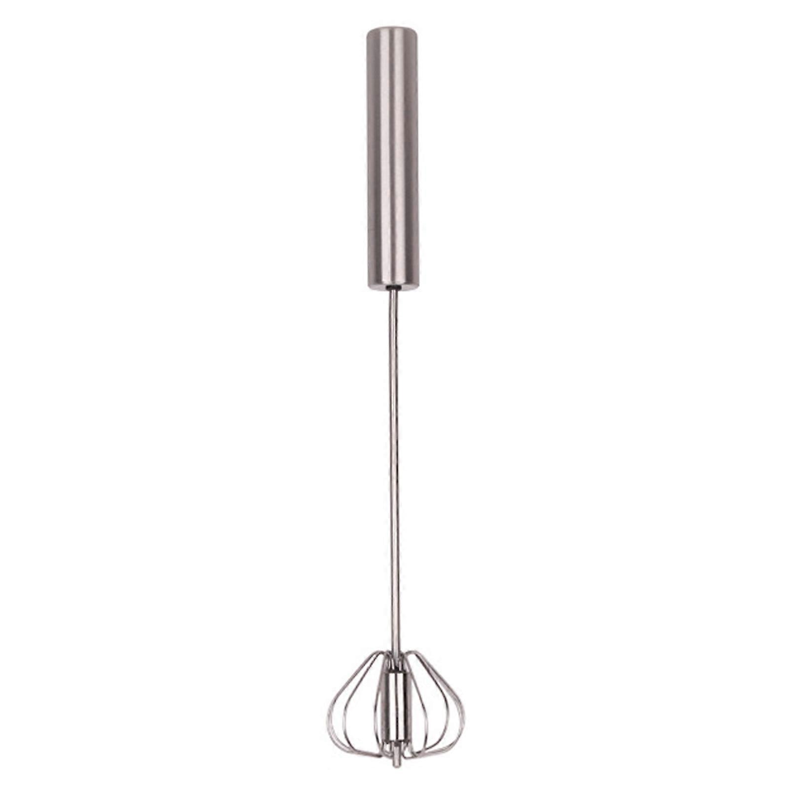 Portable Egg Beater Labor-saving Stainless Steel Semi-automatic Press Type Egg Stirrer Baking Tool