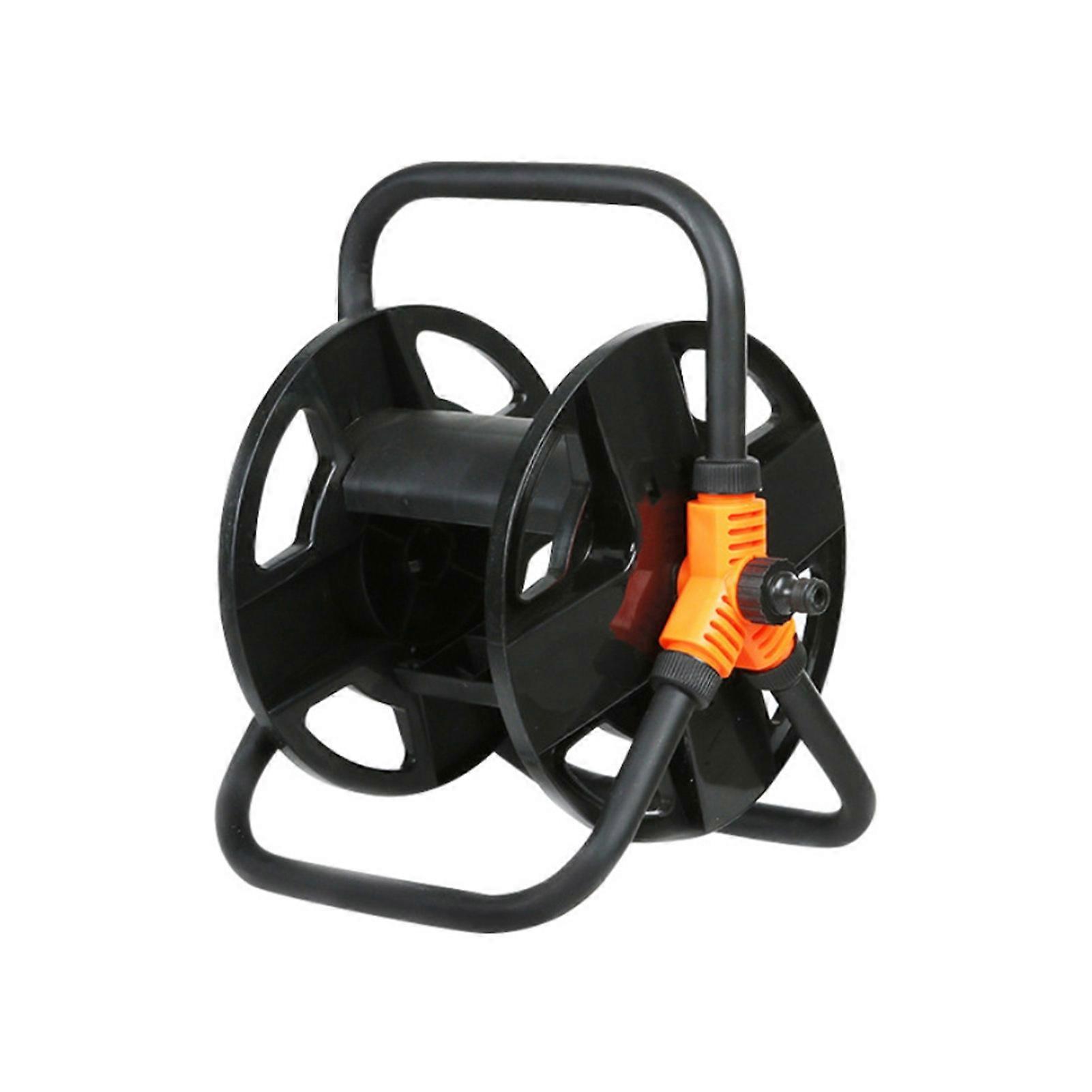 MengXi Hose Reel Heavy Duty No Tangling Smooth Operation Non-slip Handle Shatterproof Storage Plastic Space Saving Cord Storage Reel for Backyard