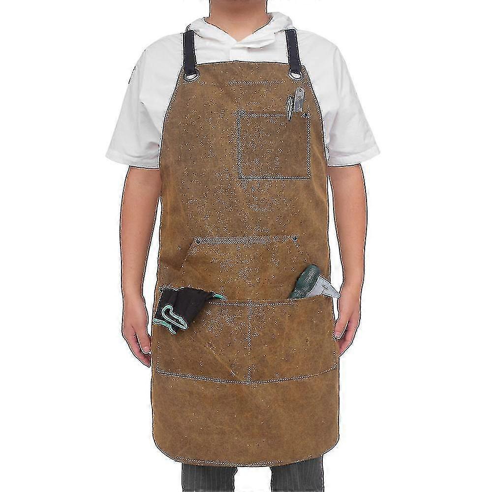 24"x37" Leather Workshop Apron With Heat-resistant And Flame-retardant