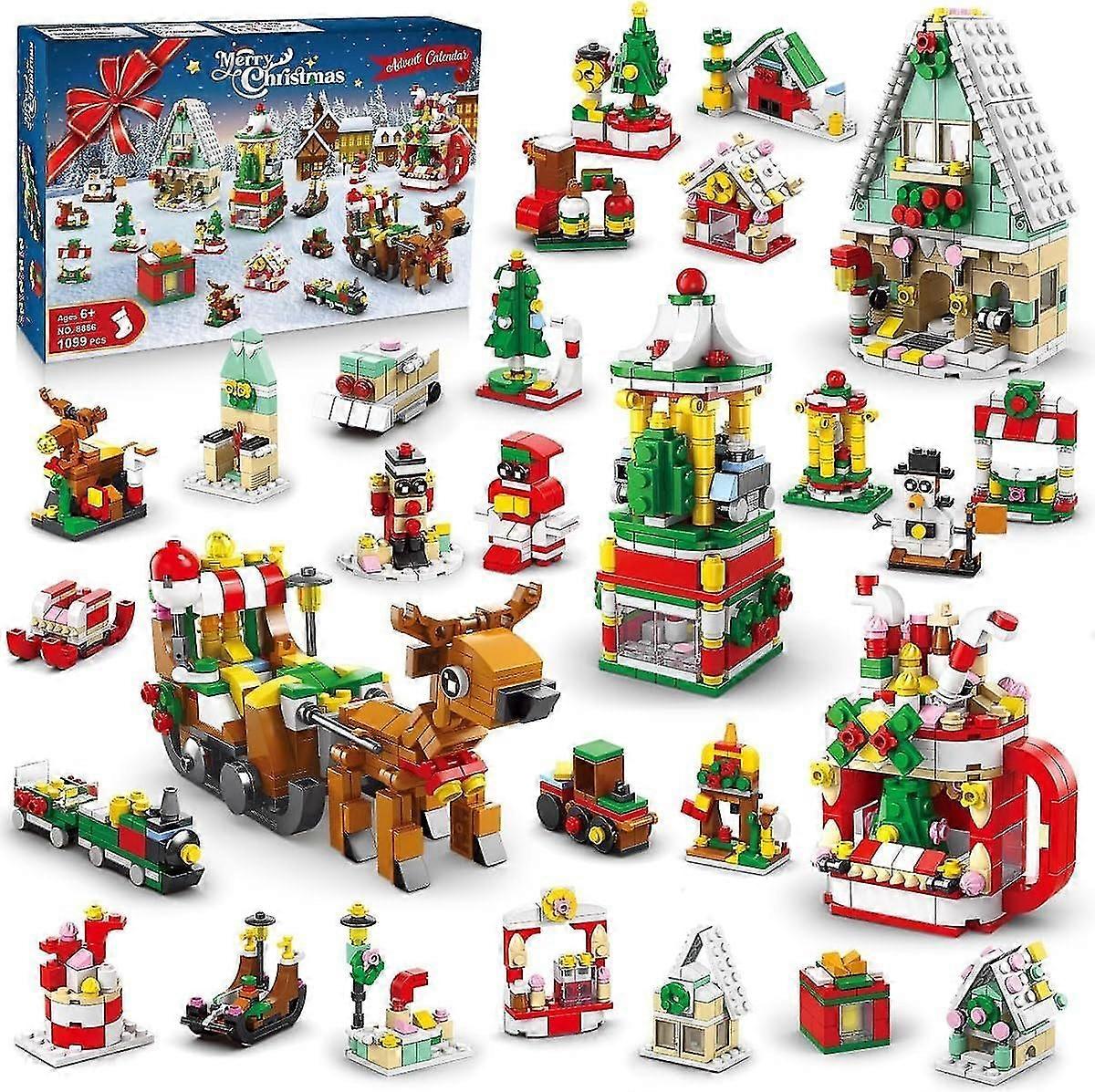 Hcankcan Kids Advent Calendar 2023 Building Blocks Christmas Calendar, 24 Days Christmas Countdown Calendars