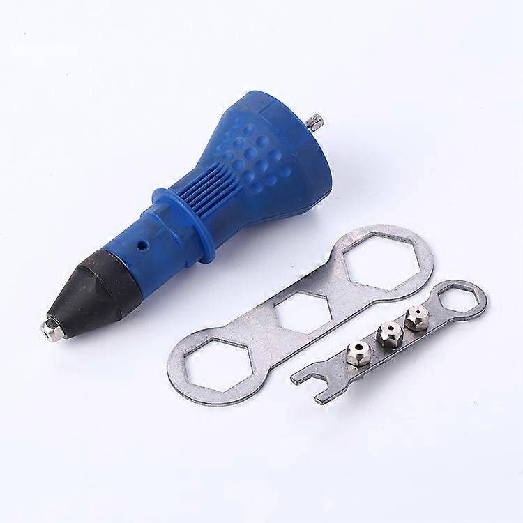 cordless Rivet Gun Electric Rivet Drill Tool Kit Riveter Adapter Insert Nut Hand Power Tool Accessories (blue)one Piece Betterlifefg