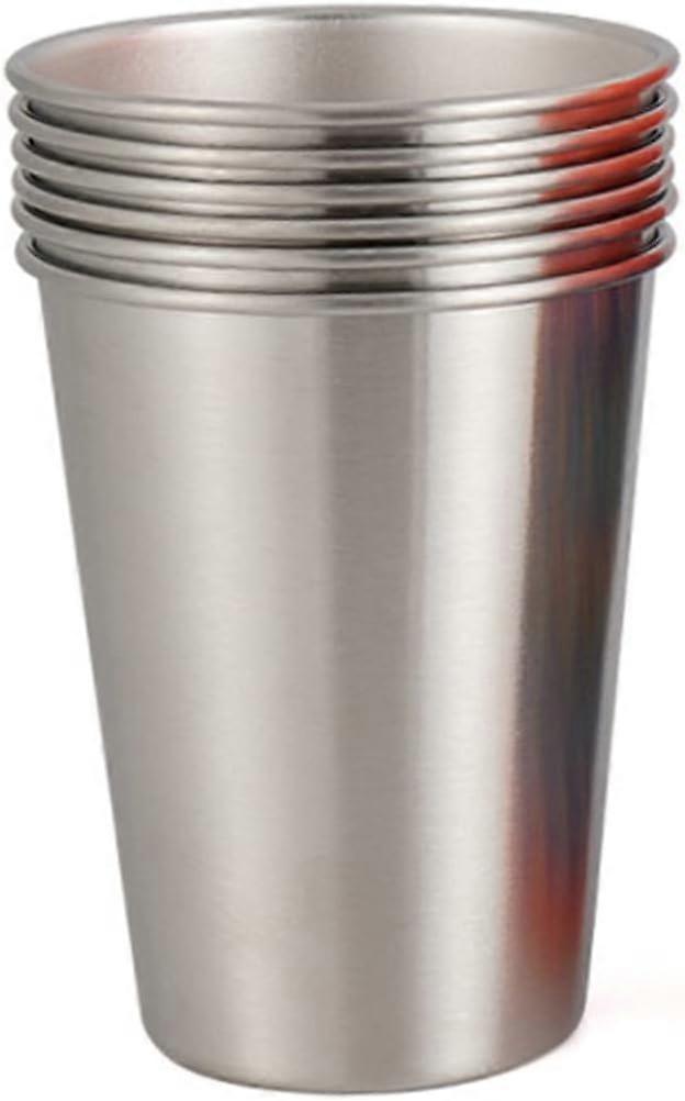 Stainless Steel Cups Set Stackable Portable Camping Drinkware Kit With Storage Bag ,Camping Cups Set(6PCS)