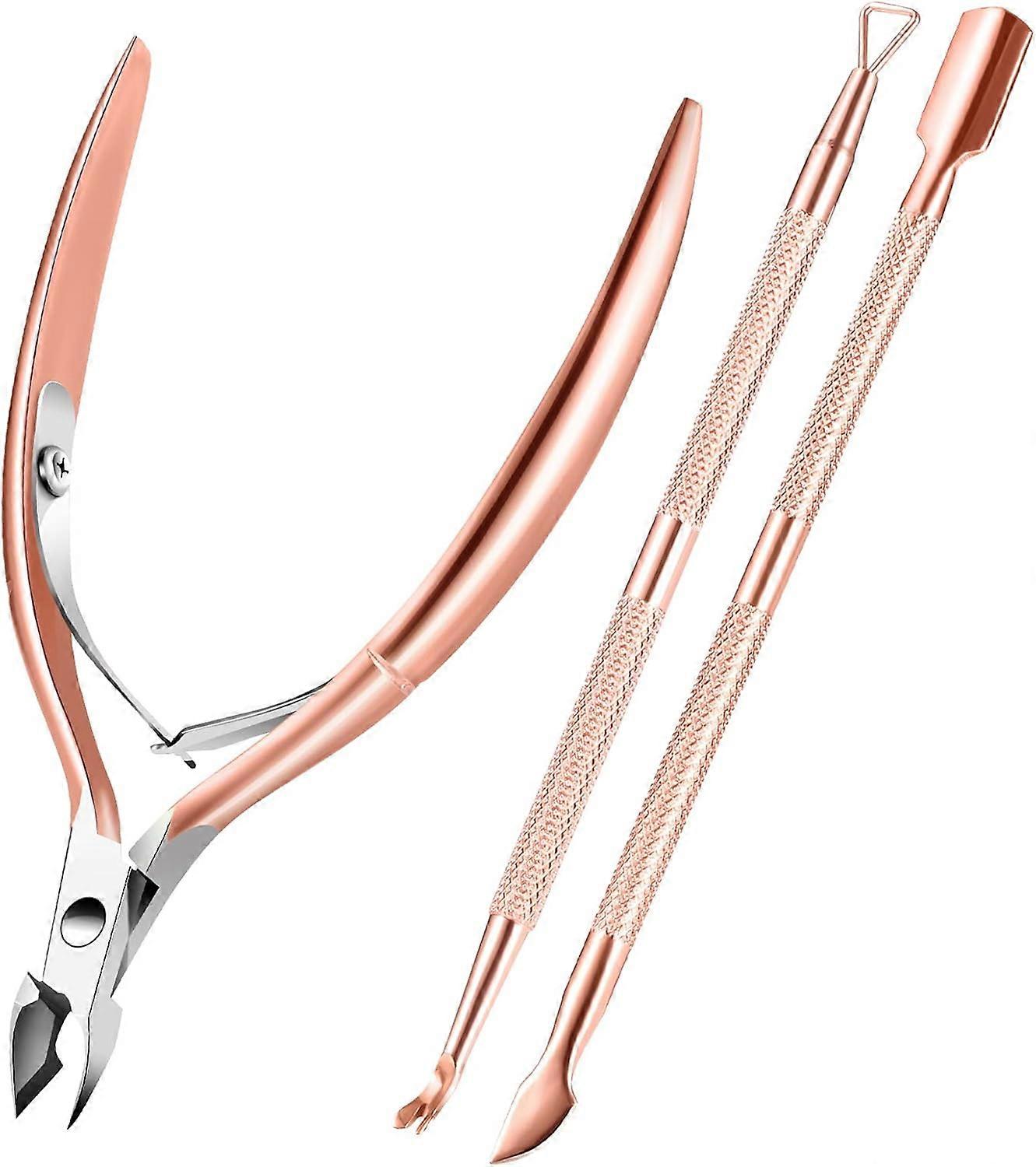 icle Trimmer with Cuticle Pusher, XUNXMAS Cuticle Remover Cutter Nipper Scissor and Triangle Cuticle Nail Pusher Peeler Scraper, Durable Dead Skin Cli