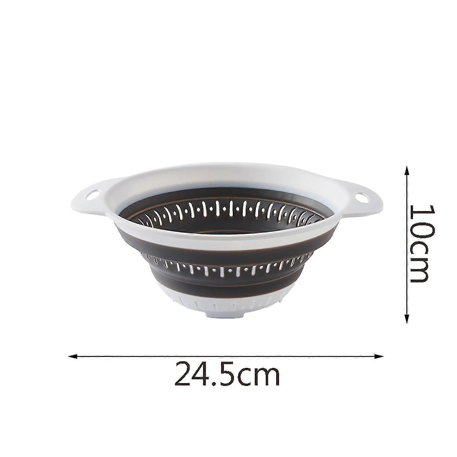 Collapsible Colander Strainer With Plastic Handles   Foldable Storage Basket