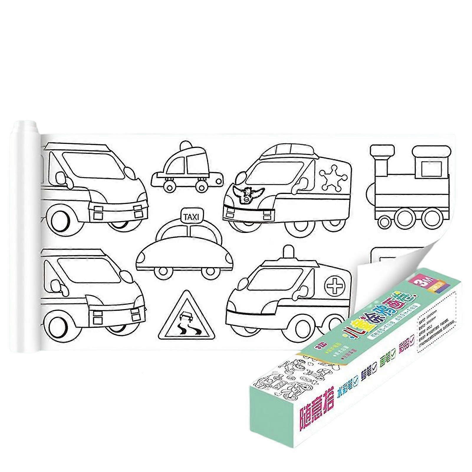 Long Picture Painting Scroll Wall Colou Diy Painting Paper 3 Metros Animais Veículos Vida