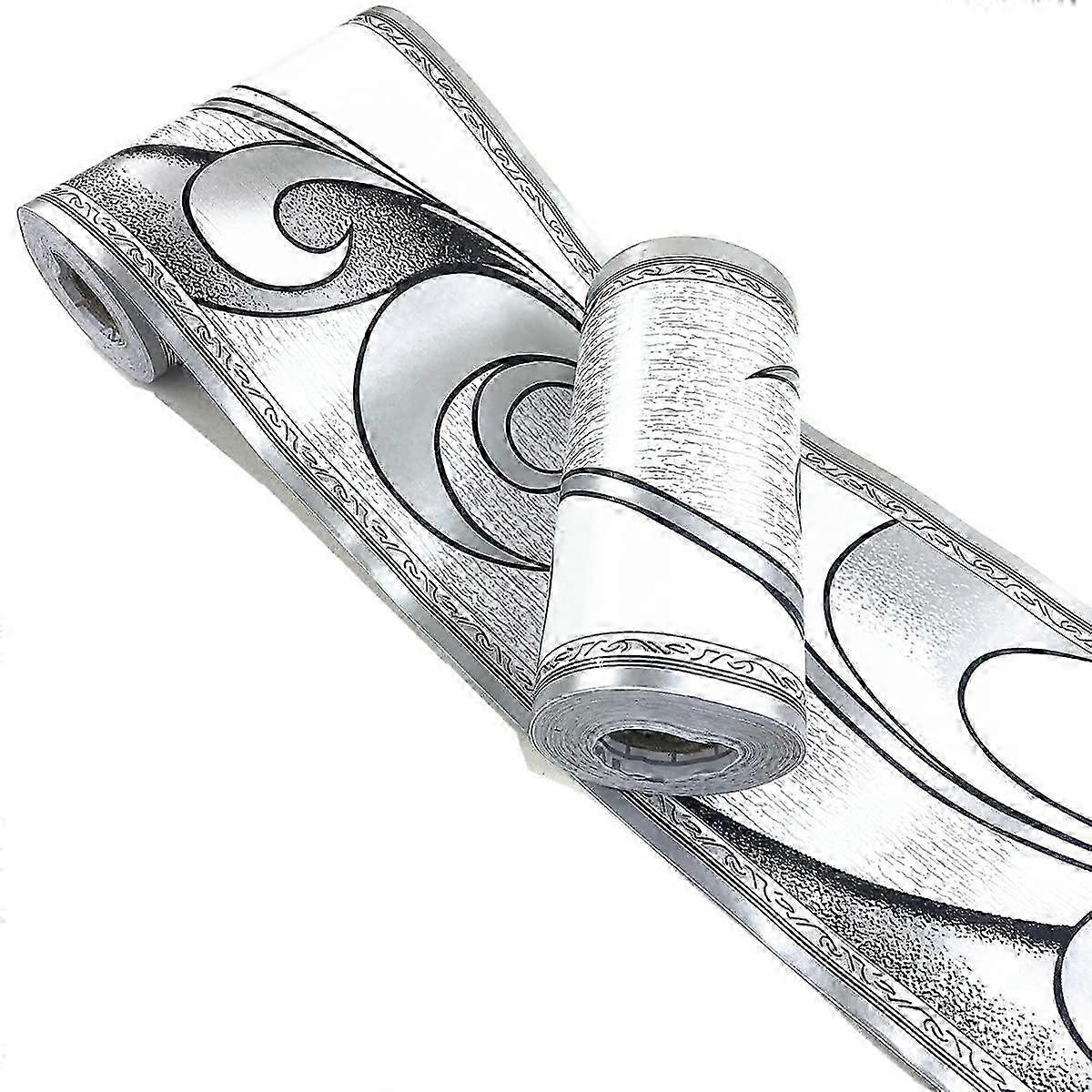 Peel Stick Border Grey Self Adhesive Wallpaper 10cm by 32.8ft