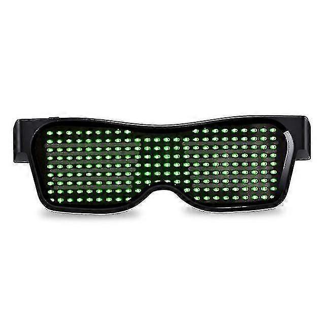 Bluetooth Led Party Glasses Customized Languages Usb Charge Flashing Luminous Eyewear Concert