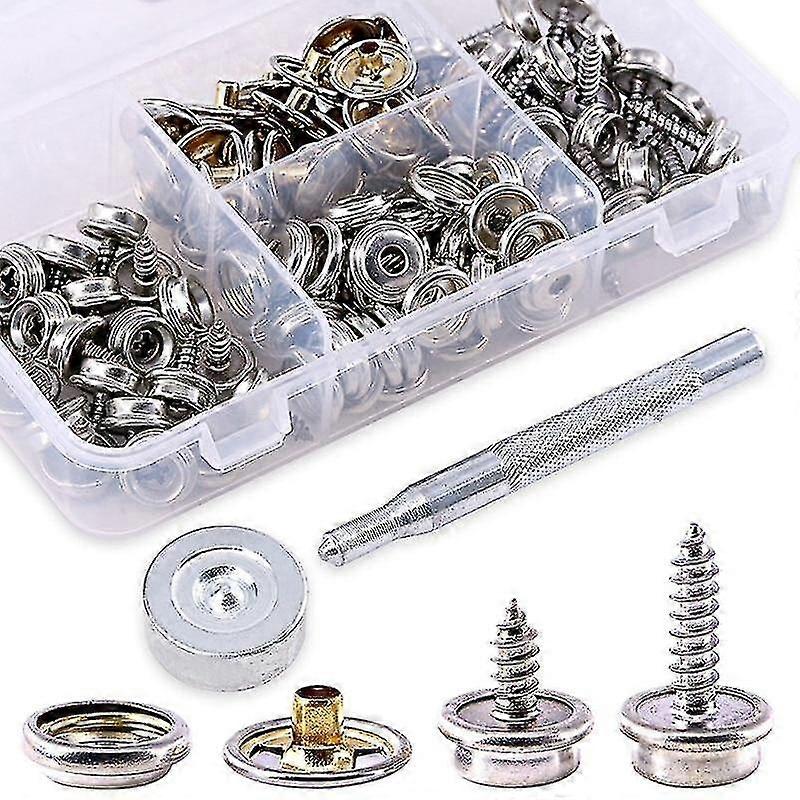 Marine Grade,   Boat Cover, Snaps, Fastener Kit (Silver)