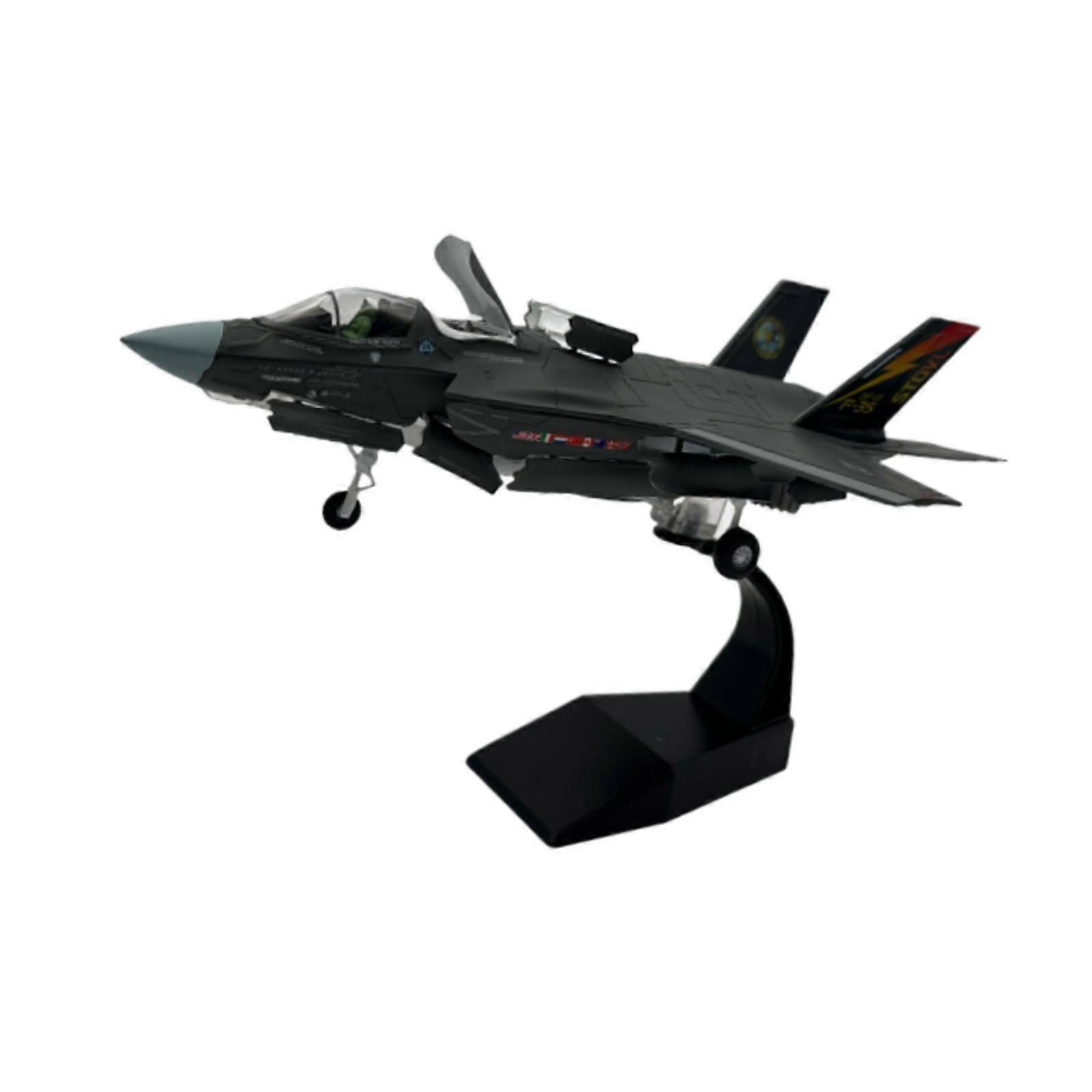 1/72 F35B Fighter Model Ornament Diecast Plane Model for Tabletop Cafe Shelf