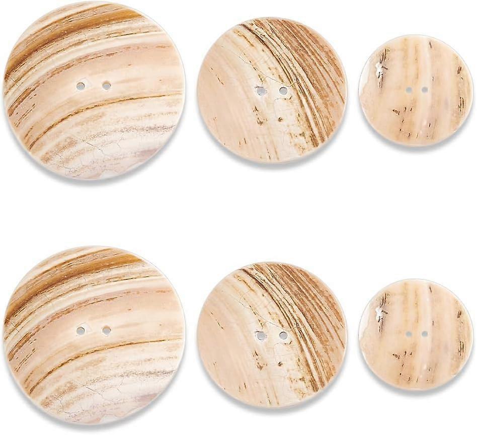 12Pcs 37~60.5mm/1.45~2.36 Inch Iridescent Mother of Pearl Shell Coat Buttons Natural Shell Buttons 2 Hole Craft Buttons for Sewing DIY Craft